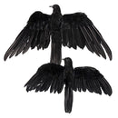 Realistic Looking Halloween Decorations Birds Black Feathered Detachable Crow