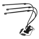 18W USB 3Heads Clip-on 18 LED Grow Light Dimmable Timing  Red:blue 2:1 Plant Lamp DC5V