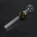 5inch Amber Ring Herb Pipe Glass Tube Filter Tool Holder Glassware Gift