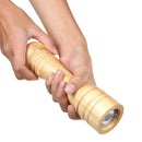 Oak Manual Pepper Burnisher Salt and Pepper Mill Solid Wood Pepper Mills with Strong Adjustable Ceramic Grinder Kitchen Tools