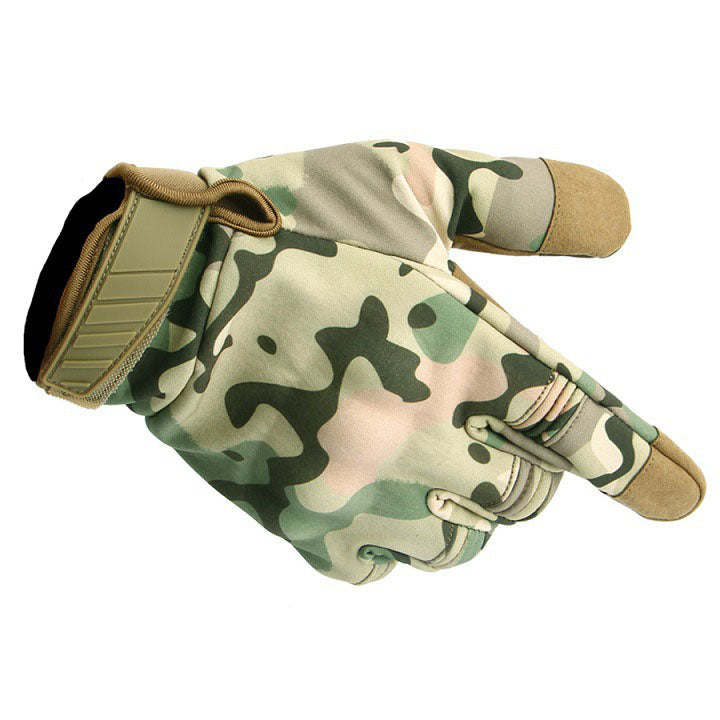Three Soldiers Full Finger Tactical Gloves Touch Screen Slip Resistant Glove For Cycling Camping Hunting