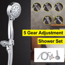 5 Gear Adjustment Faucet Shower Head Home Bathroom Rain Shower With Shower Hose
