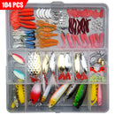 ZANLURE 33-142 Pcs Fishing Lure Tackles Kit Lures Baits Set Fishing Hooks
