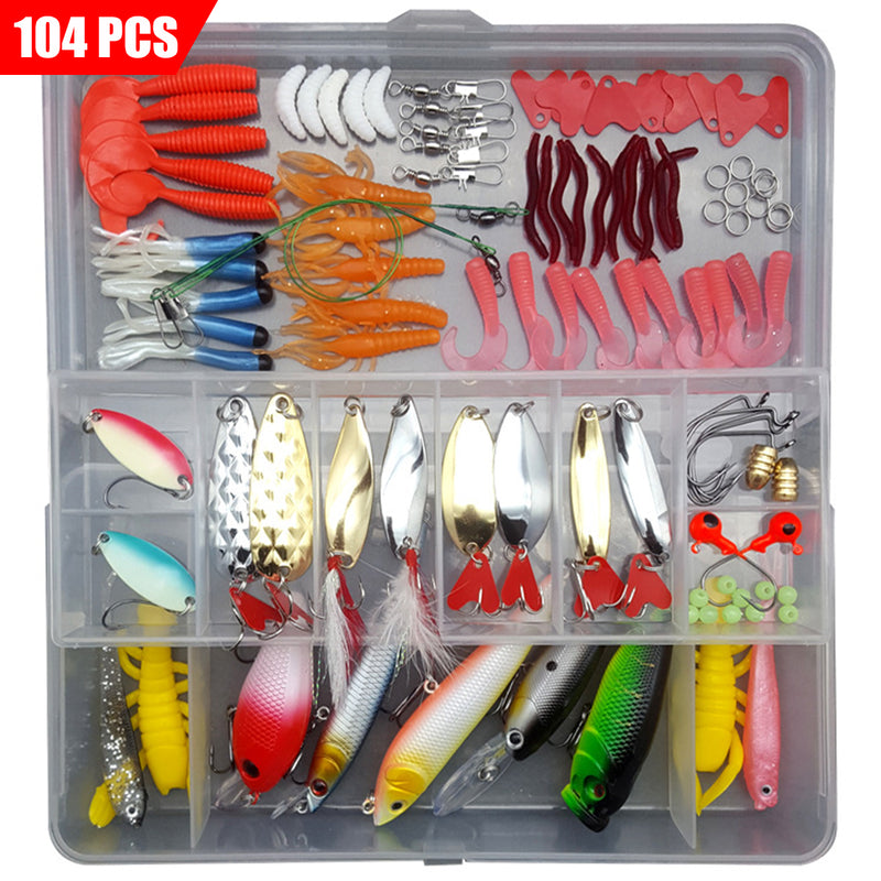 ZANLURE 33-142 Pcs Fishing Lure Tackles Kit Lures Baits Set Fishing Hooks