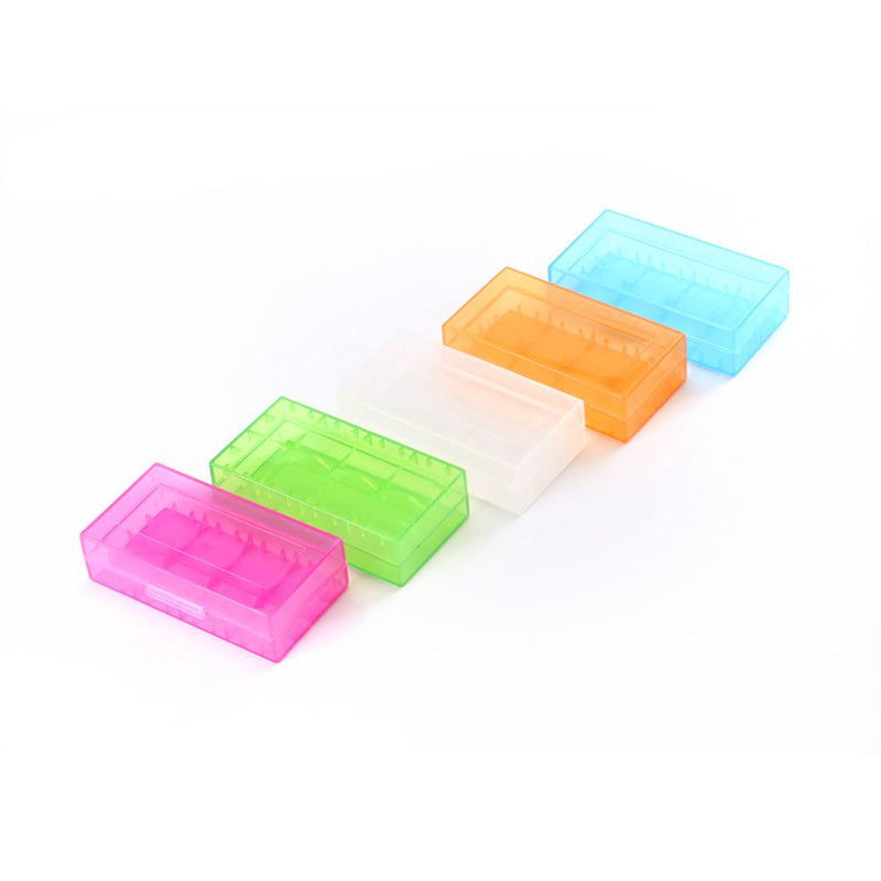 5pcs 18650 x 2 Sot Plastic Battery Case Batteries Cover Spare Carrier Holder Storage Box CR123A 16340 R123A 17670 4x Cell 18350 Container