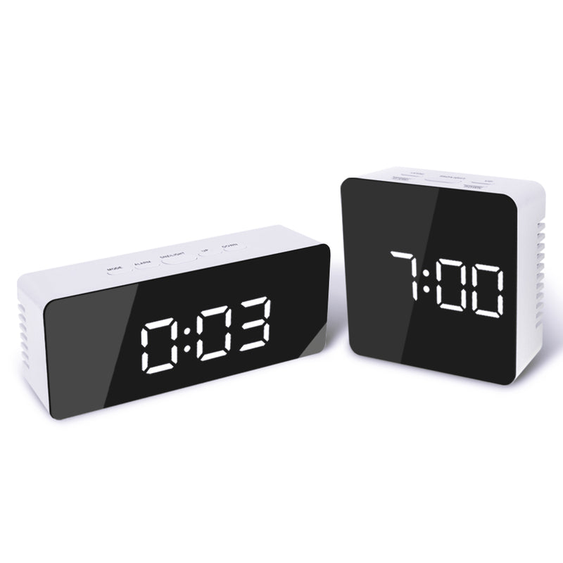 Digoo DG-DM1 Wireless USB Mirror LED Digital Therometer Temperature Night Mode Black Alarm Clock