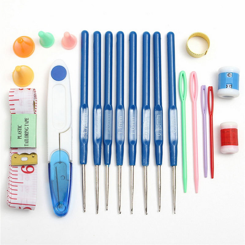 1 Set Crochet hooks Needles Stitches knitting Craft Case crochet set in Case Yarn Hook DIY Crafts