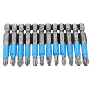Drillpro 12pcs Screwdriver Bit 1/4 Inch Hex Shank Anti Slip PH2 Phillips Magnetic Impact Screwdriver Bits