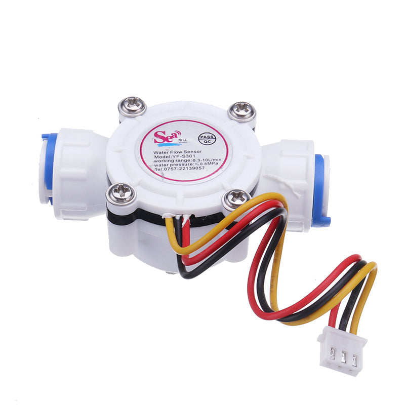 3/8"Quick Fit Plastic TurbineHall Meter Water Flow Sensor For Water Liquid Id10 mm