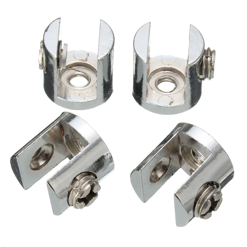 4pcs Shelves Support Brackets Clamp For Glass Wooden  Acrylic Shelves Hold 6-10 mm