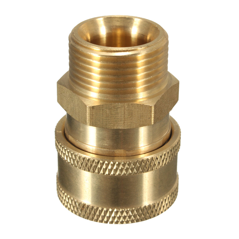 3/8 Inch Brass Quick Release Adapter Connect to M22 Metric For Pressure Washer Hose