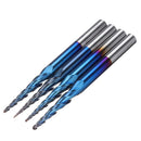 Drillpro NACO-blue 2 Flutes Ball Nose Milling Cutter R0.25/ R0.5/ R0.75/ R1.0 *30.5*D6*75 Milling Cutter