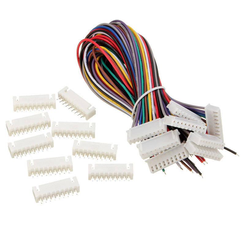 10PCS 9Pin 8S Terminal Wire Balance Charger Male/Female JST-XH Connector Wire