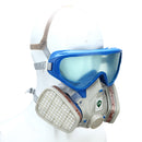 Silicone Full Face Respirator Gas Mask & Goggles Comprehensive Cover Paint Chemical Pesticide Mask
