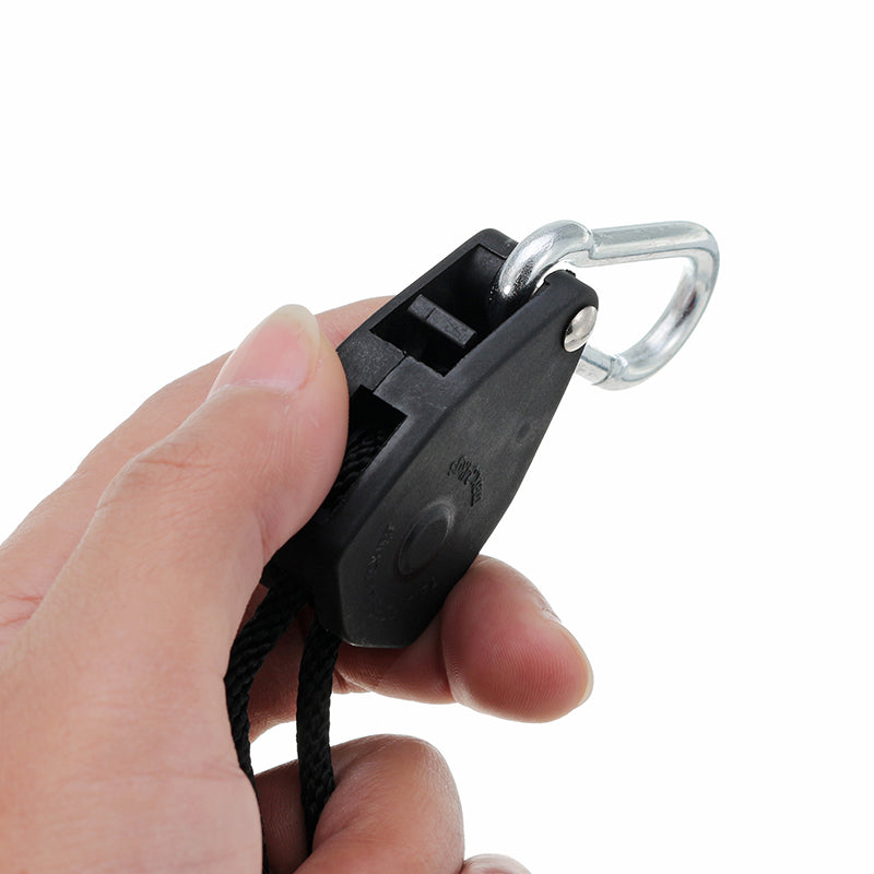 2pcs 1/8 Inch Rope Ratchet Lifters Reflector Grow Light Hangers Zinc Alloy Hook Plastic Pulley 2m