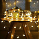 2M 3M 5M 6M 10M Battery Powered Warm White Fairy Garland LED Star String Light Wedding Party Home Decor