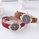 Hot Sales Leather Strap Ladies Crystal Dress Women Quartz Watch