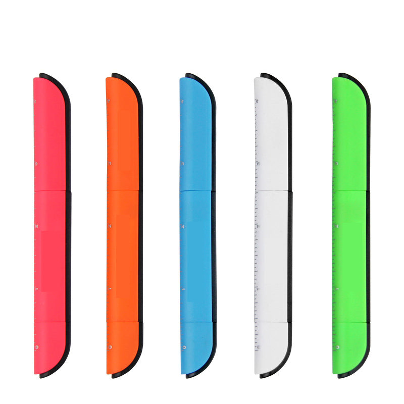 Multifunction Ballpoint Pen with Folding Scissors Ruler Office School Stationery Student