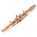 HOT Wood Wheel Massage Roller Stick Body Trigger Point Massager Leg Muscle Pain Relief Therapy Tool Gift