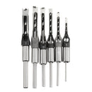 6pcs 6-16mm Woodworking Square Hole Drill Bit Set Mortising Chisel Auger Drill 6/8/9.5/12.7/14/16mm