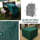 Outdoor Waterproof Furniture Rain Snow Dust Proof Cover Garden Sofa Chair Table Cover Patio Beach Protector 61x68x107x68cm Green