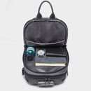 BANGE BG-7086 8L USB Anti Theft Chest Bag Oxford Cloth Men Shoulder Bag Travel Crossbody Bag