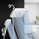 ABS and Chrome Finish Faucet Shower Head Combo w/ 60Inch Stainless Steel Hose for Bathroom