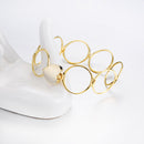 Unique Heart Finger Rings Stackable Multilayer 2 in 1 Dual Purpose Ring Bracelet for Women