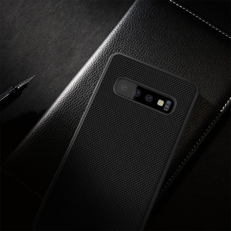 NILLKIN 3D Textured Pattern Shockproof TPU + PC Back Cover Protective Case for Samsung Galaxy S10