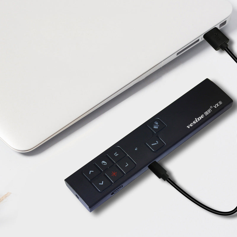 Vesine VXS Rechargeable Wireless Presenter Laser Flip Pen PPT Laser Page Pen Clicker Presentation Pen USB Remote Control Supports Hyperlink Function