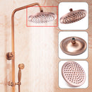 8 Inch Bathroom Rain Shower Head Antique Red Copper Round Vintage Retro Shower Head