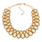 Women Multicolor Crystal Charm Gold Exaggerated Bib statement Necklace Jewelry Gift