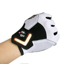 Outdoor Half Finger Bike Gloves Bicycle Cycling Outfit With Intelligent LED Turn Warning Light