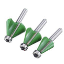 Drillpro 3pcs 8mm Shank 15/22.5/30 Degree Router Bit Chamfer Bevel Edging Woodworking Cutter