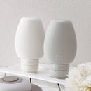 2Pcs Travel Silicone Soap Dispenser Sub-bottle Outdoor Portable Mini Liquid Dispenser Refillable Bottles