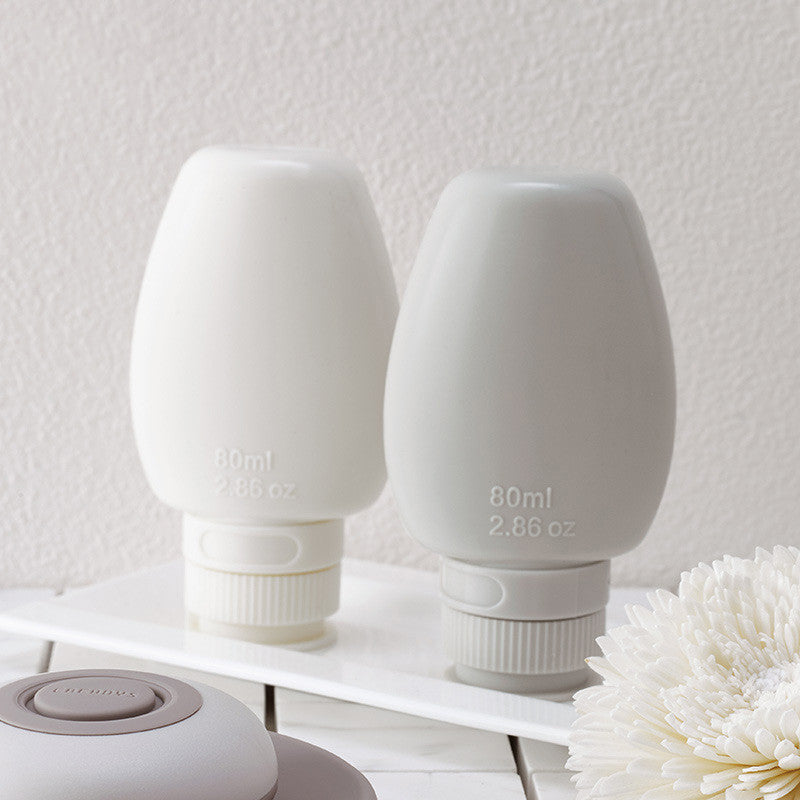 2Pcs Travel Silicone Soap Dispenser Sub-bottle Outdoor Portable Mini Liquid Dispenser Refillable Bottles