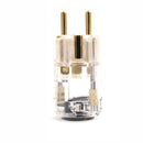 LEORY P-029E/C-029 EU version Power Plug IEC Audio Connector HiFi Brass For Audio Power Cable For Speaker