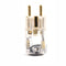 LEORY P-029E/C-029 EU version Power Plug IEC Audio Connector HiFi Brass For Audio Power Cable For Speaker