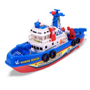 Electric Boat Toy Music Sound Light Glowing Water Spray Model Building Toy