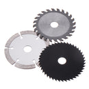 Drillpro 3Pcs HSS/TCT 85mm Circular Saw Blade Cutting Discs Woodworking Rotary Tool