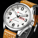 CURREN 8269 Calendar Luminous Display Leather Band Quartz Watch Steel Case Men Watch