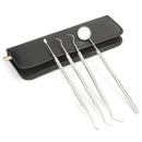 4Pcs Dental Mirror Stainless Steel Dental Tools Kit Mouth Mirror Dental Kit Instrument Dental Pick