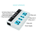 GSM Socket Switch Relay Remote Controlled 3 Ways Power Sockets Controller with Temperature Sensor