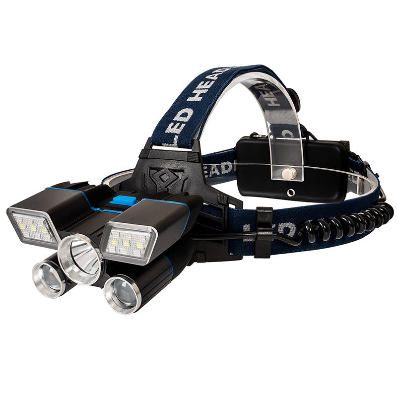 XANES TM-G20 1600LM L2+T6+Patch White/Red Blue Light Adjustable Headlamp USB Rechargeable Waterproof Outdoor Camping Hiking Cycling Fishing Lights Headlights