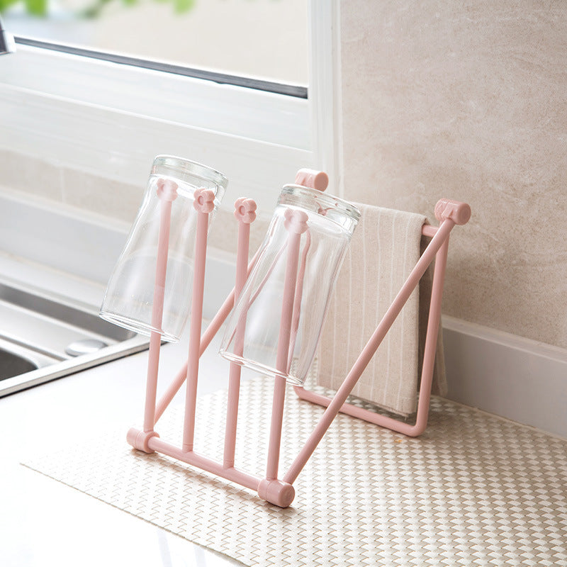 Creative Foldable Vertical Rags Towel Holder Hanger Rag Storage Table Storage Cup Racks