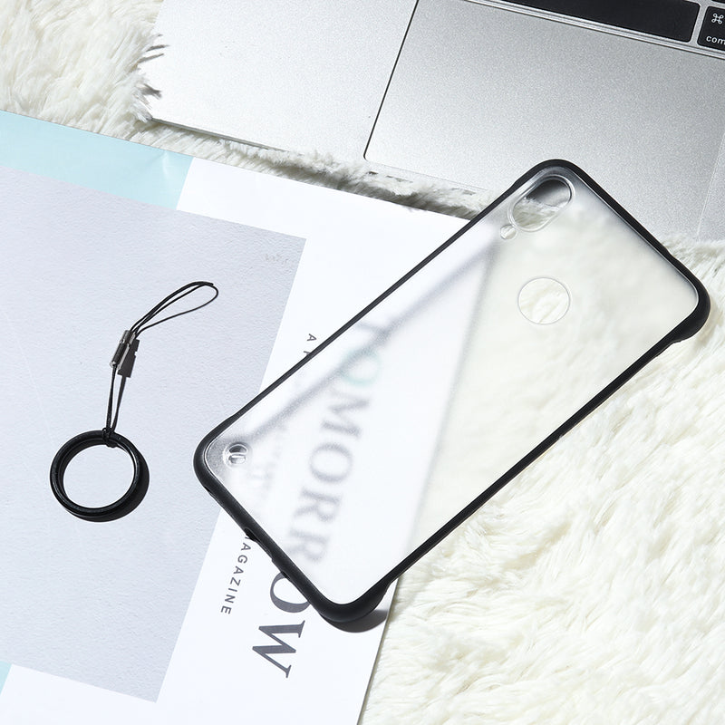 Bakeey Transparent Ultra Thin Anti Fall Matte Hard PC&Soft Edge With Finger Ring Protective Case For Xiaomi Redmi Note 7