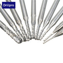 Drillpro DB-M8 10pcs 0.8-3mm Carbide PCB Drill Bits Engraving Milling Cutter for CNC Rotary Burrs