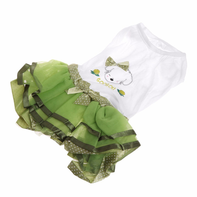 Summer Dog Dress Puppy Party Dress Bubble Fruit Doggy Colorful Skirts