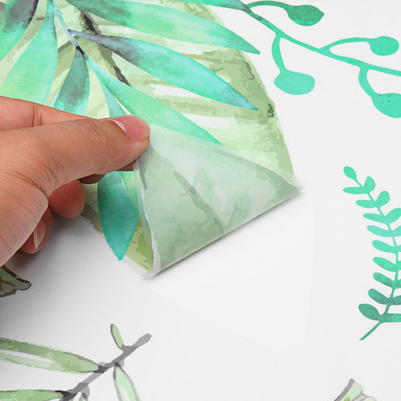 Green Leaves Tropical Wall Sticker Decals Vinyl Home Room Mural Decor