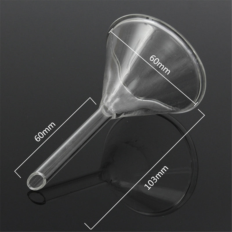 40/50/60/75/90/120mm Lab Glass Funnel Short Stem Thick Glass Multiple Size